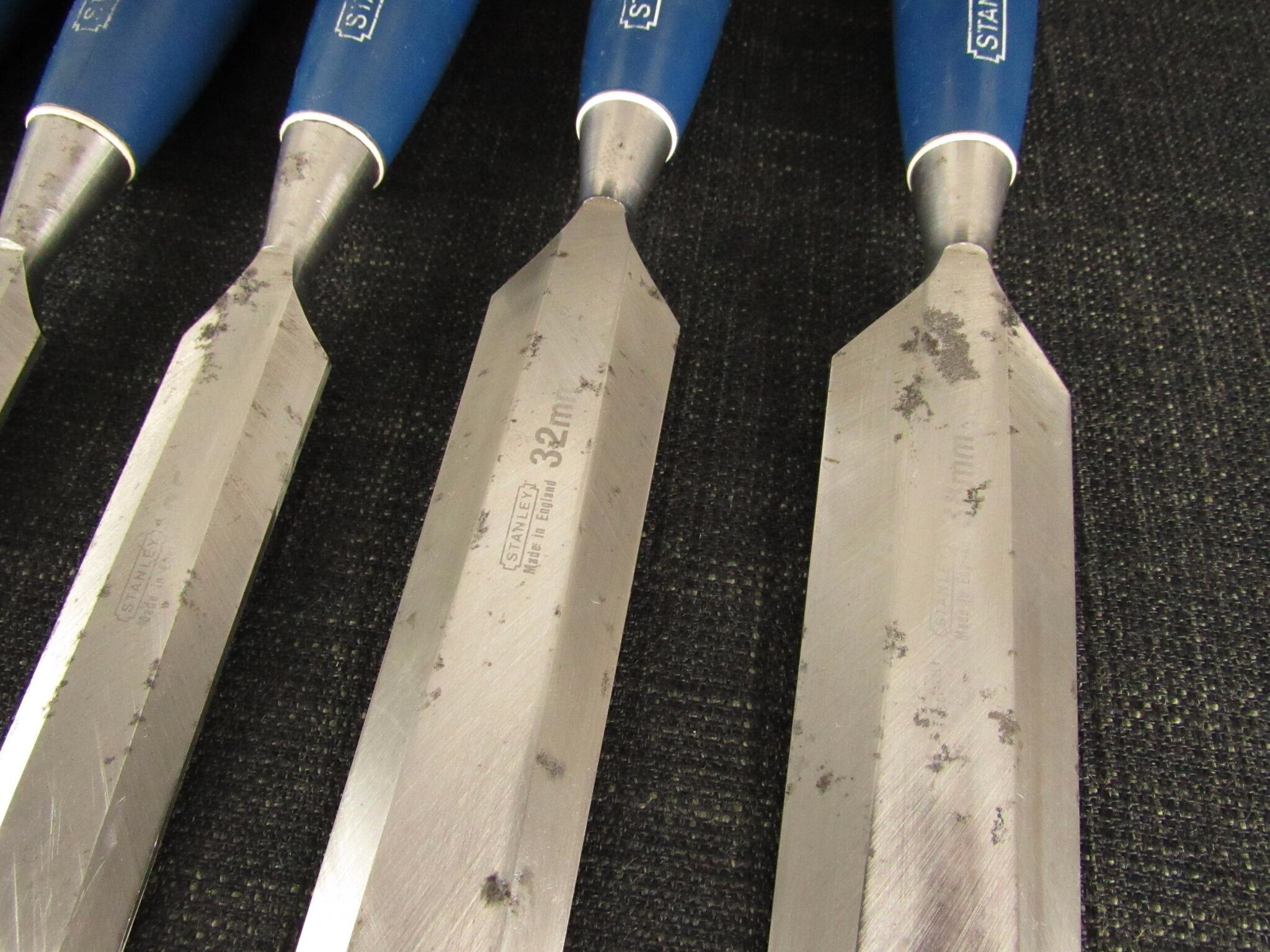 Set of 6 STANLEY 5002 Bevel Edge Chisels - Made in England *SOLD*