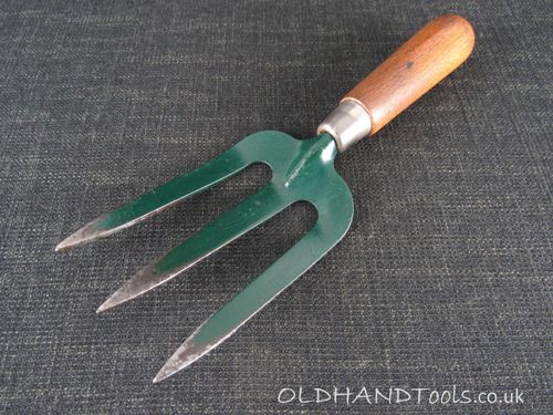 Vintage Garden Hand Fork - Green