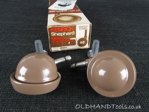 2 Vintage KENRICK SHEPHERD No 46 Peg & Socket Castors - 2 inch