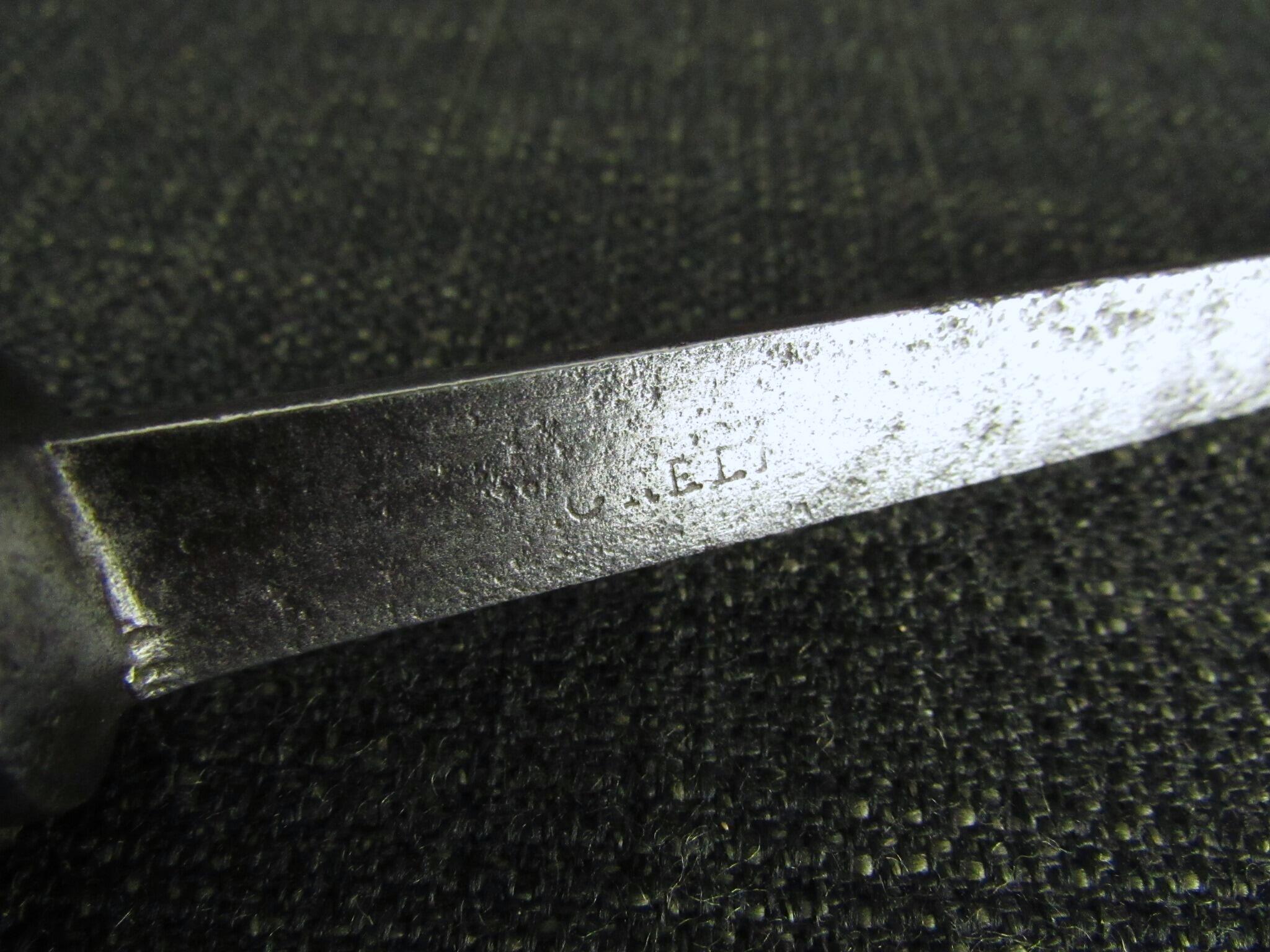Early GREEN Mortice Chisel - 1/8 inch - Pig Sticker - for restoration