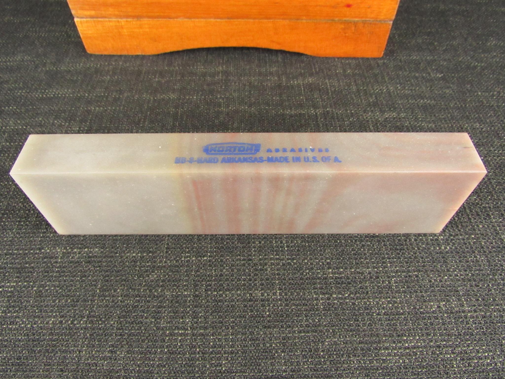Natural NORTON HB8 Hard Arkansas Oil Stone Sharpening Stone with Red