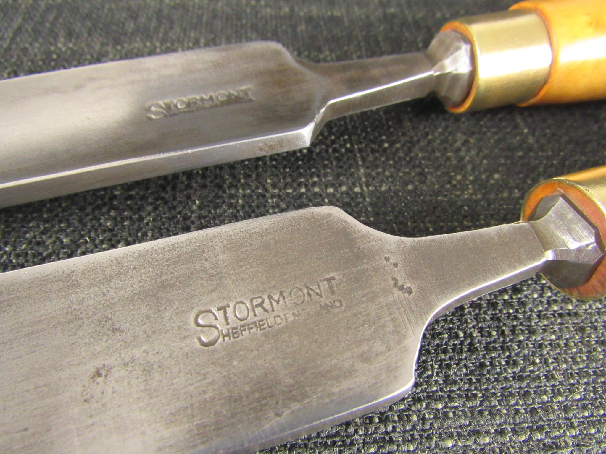 Pair of 1 1/4 inch STORMONT Paring Gouges