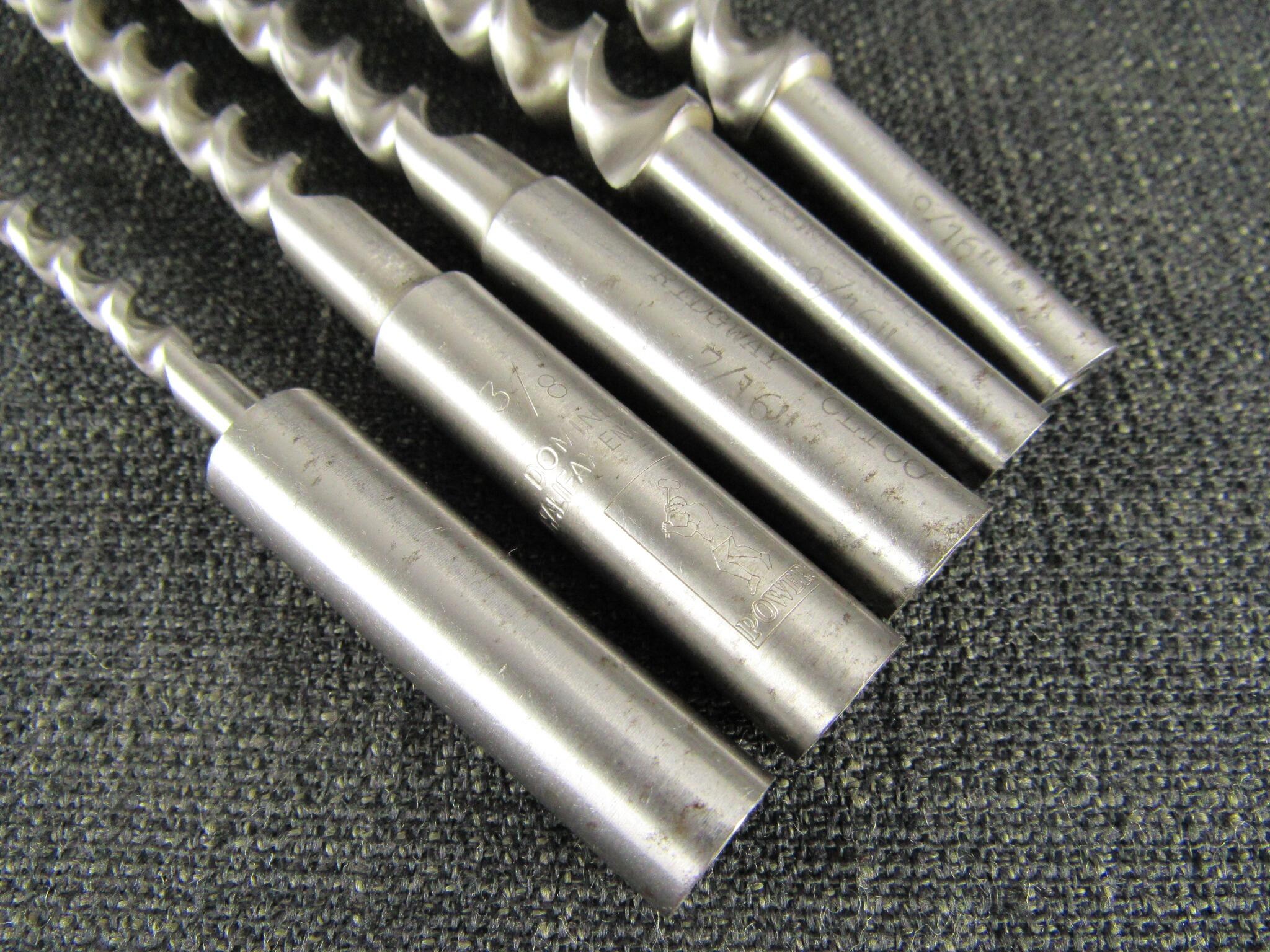 5 RIDGWAY Wood Boring Machine Bits