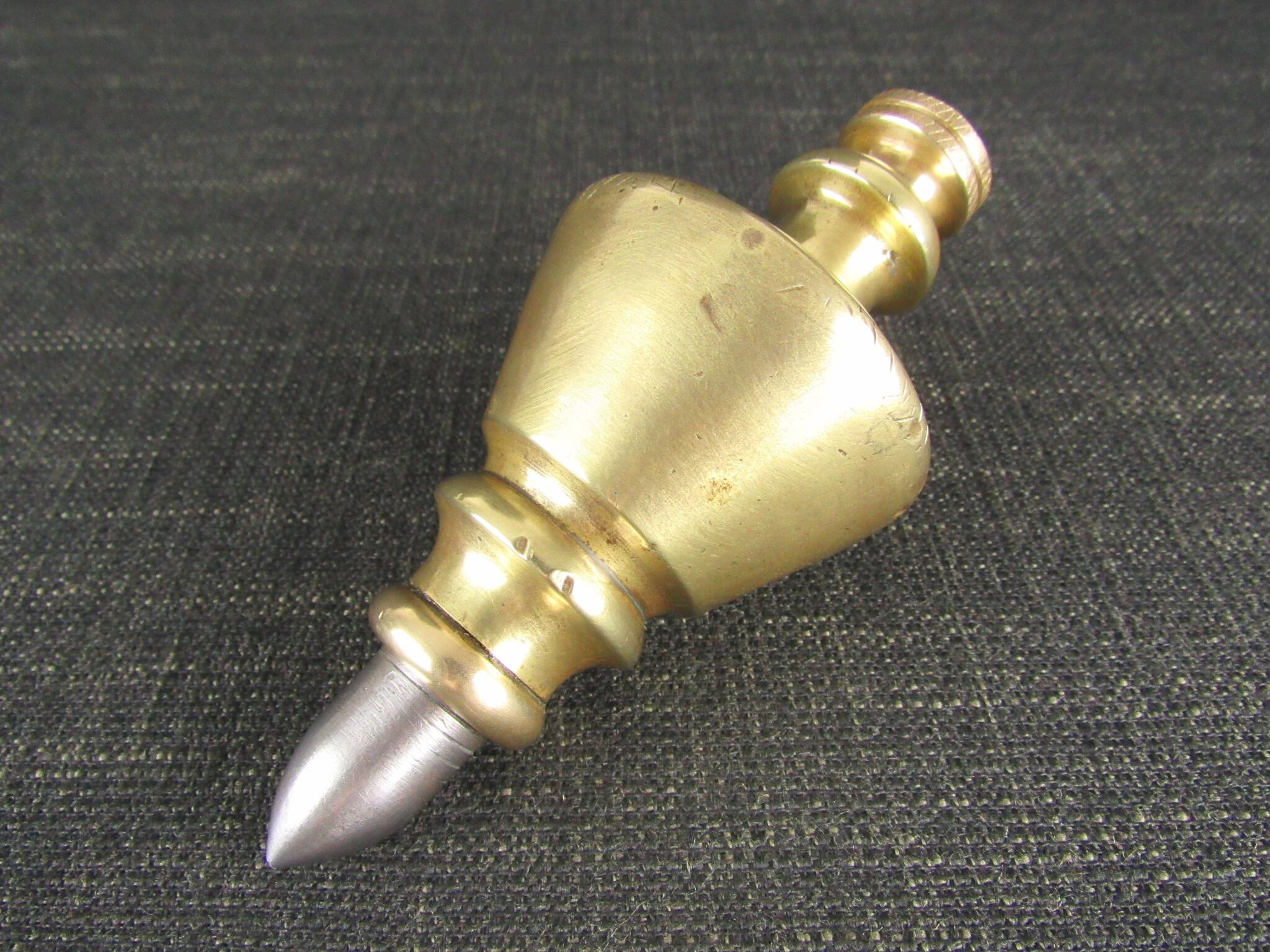 Large Brass Plumb Bob with Steel Point *SOLD*
