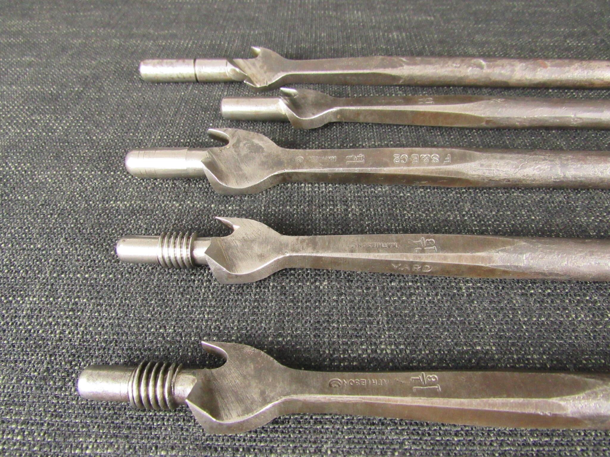 Group of 5 MATHIESON Ships Deck Dowelling Bits with Long Shanks