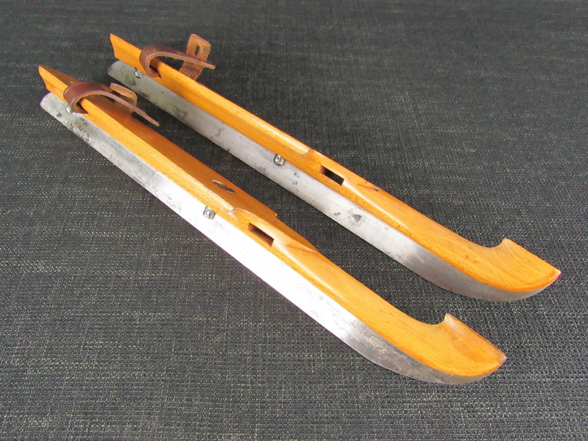 NOOITGEDAGT Wooden Ice Skates - Speed Skates