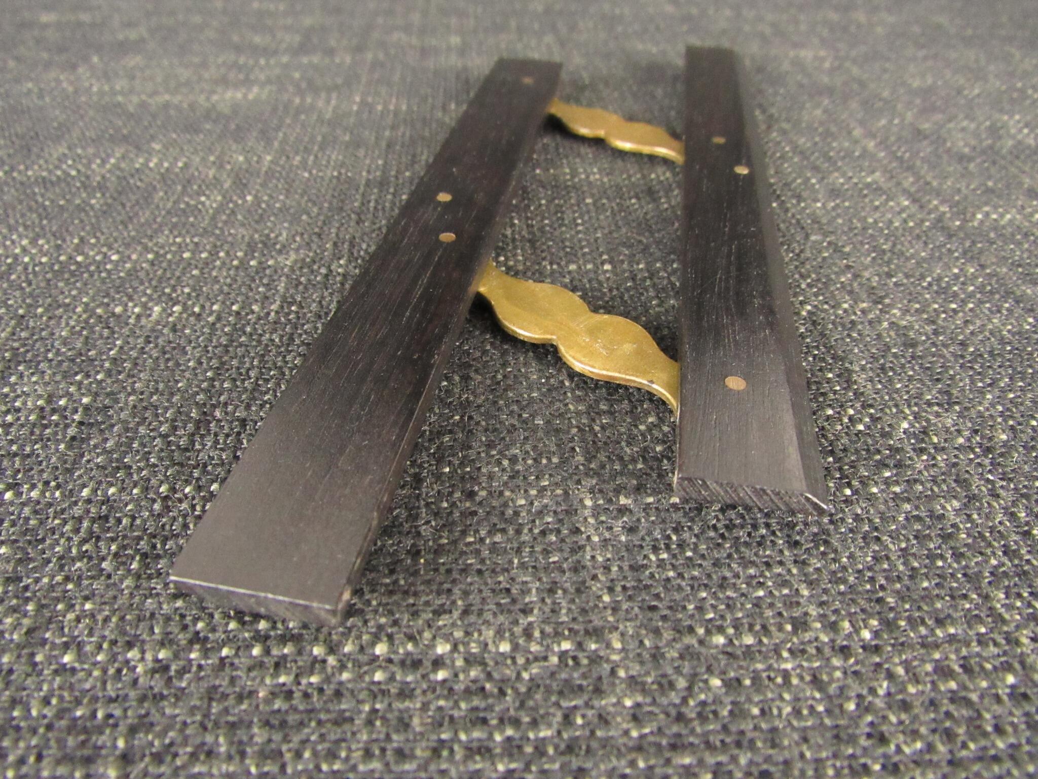 DARGUE BROTHERS 6 inch Ebony Parallel Rule dated 1918