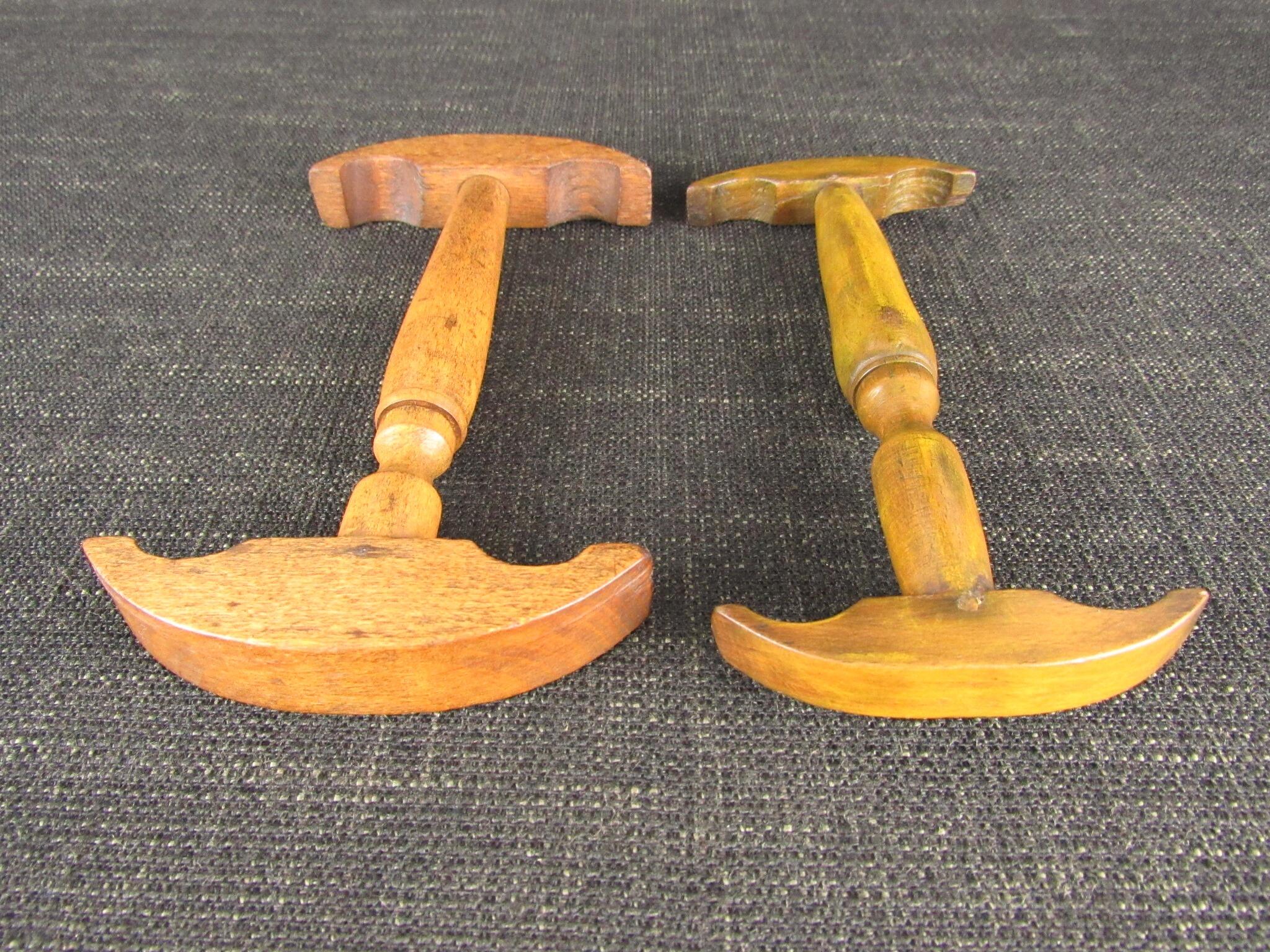 2 Wooden Hat Stretchers or Shaping Screws