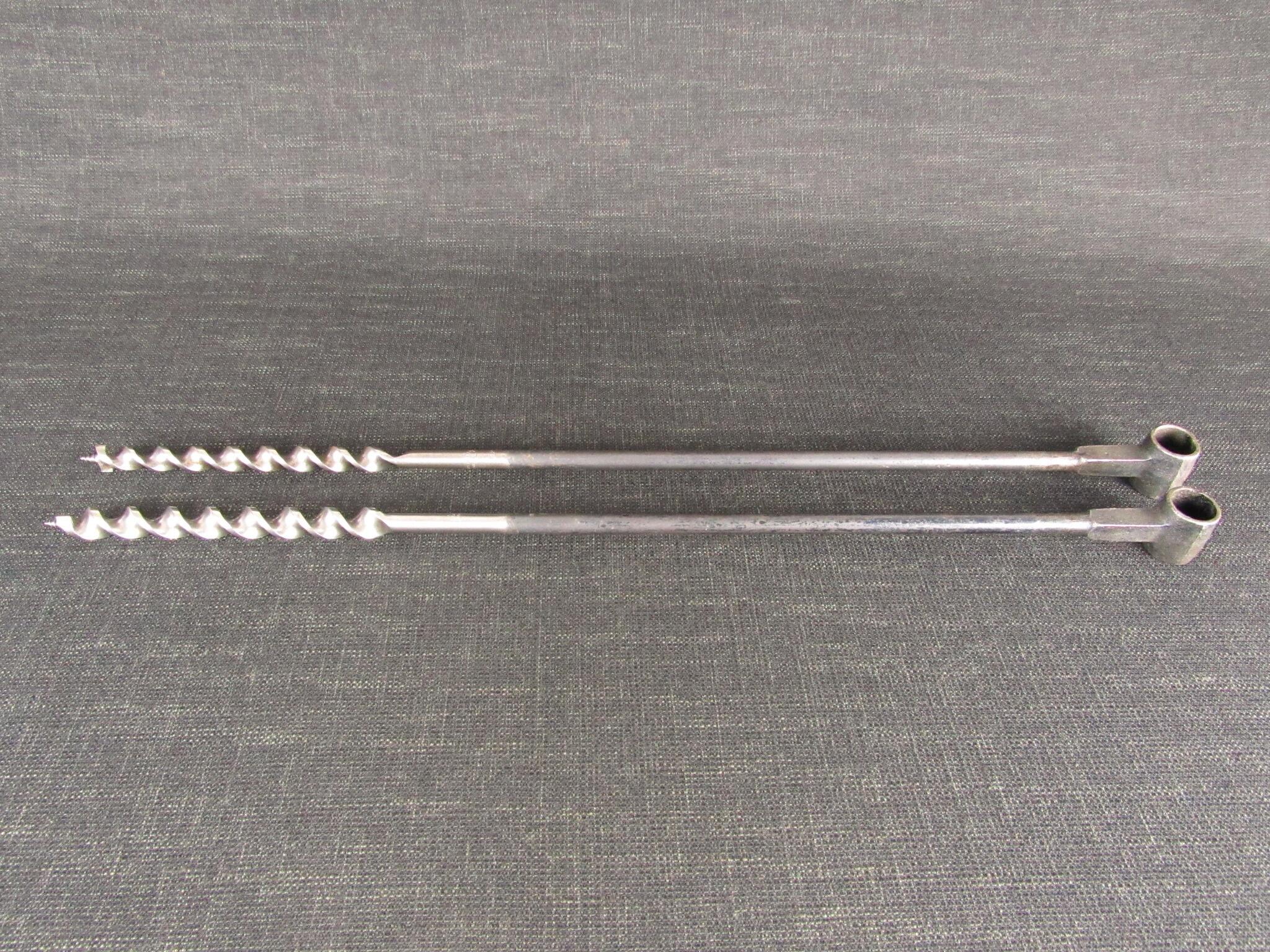 Pair of Long Eyed Wagon Builders Auger Bits by WA TIMPERLEY for British Rail