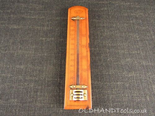 Rare EDWARD PRESTON Boxwood Thermometer