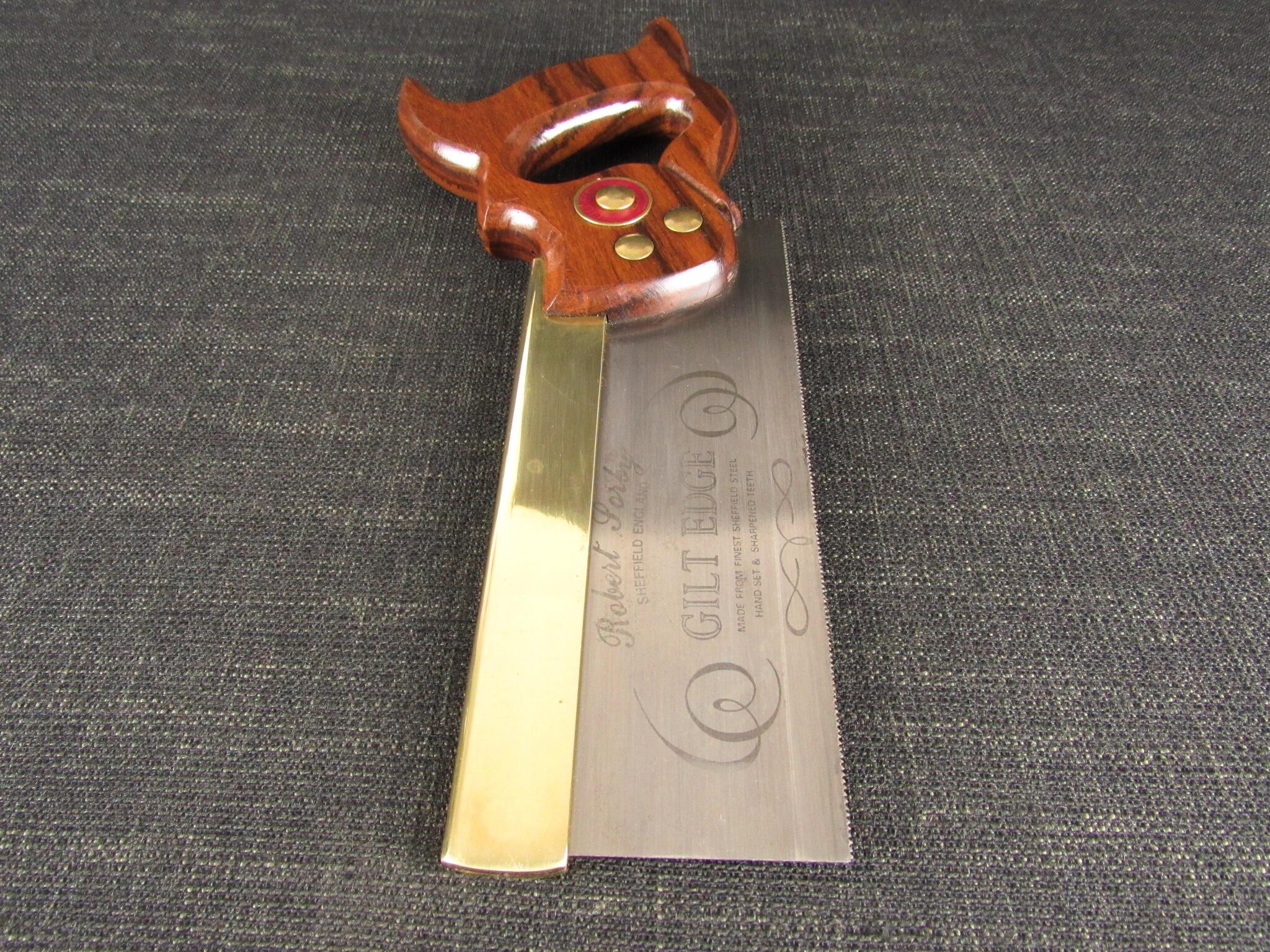 ROBERT SORBY Gilt Edge Brass Back Dovetail Saw - 8 inch