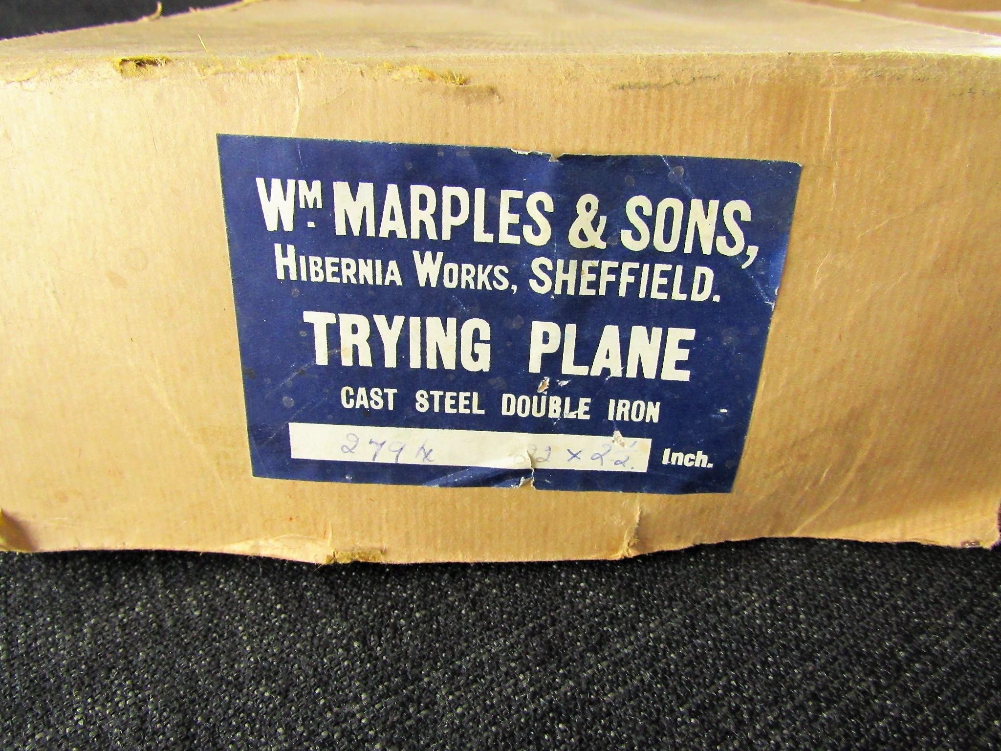 Excellent No.2794 MARPLES Wooden Try Plane - 22 inch