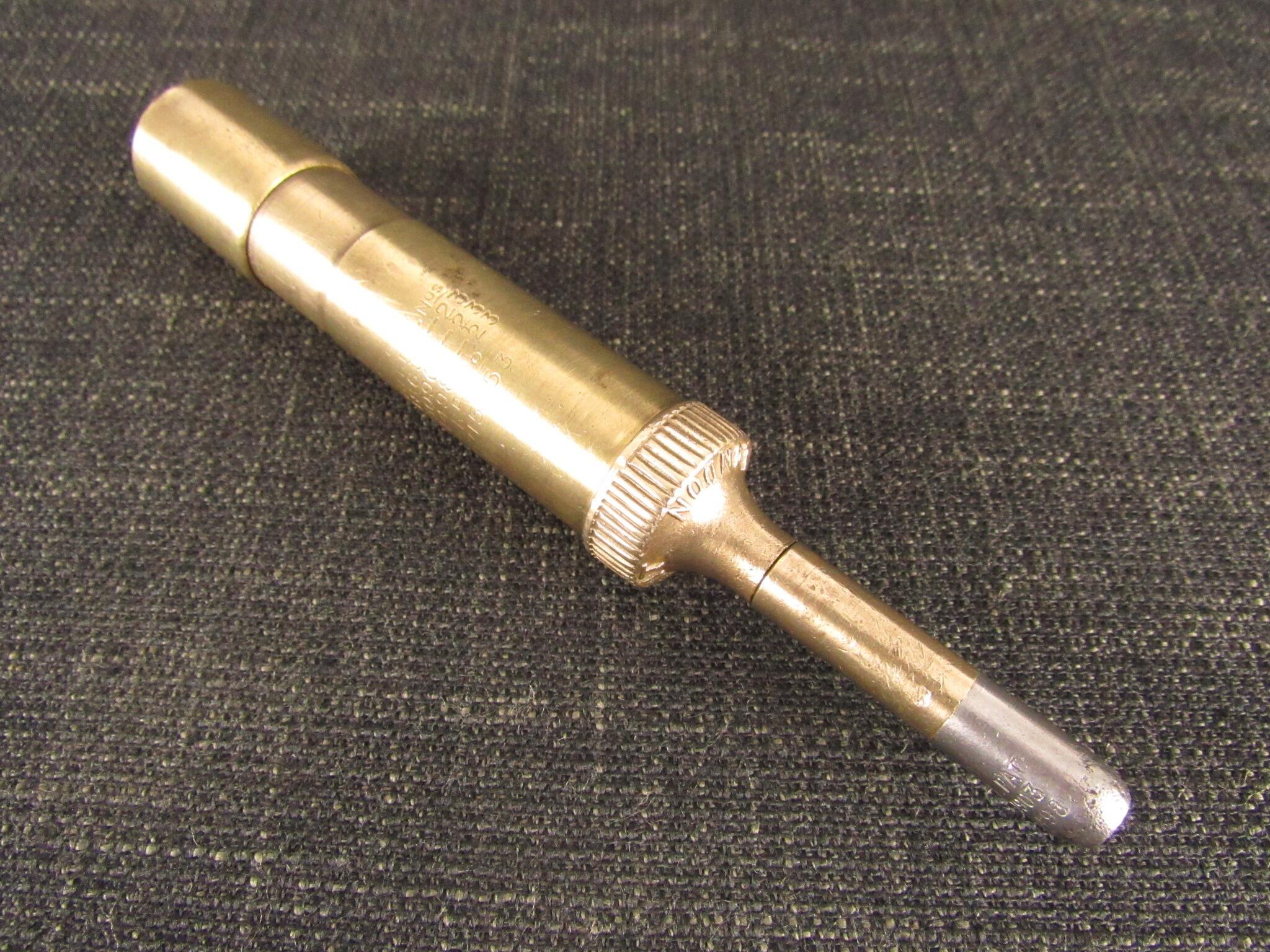 Vintage Patent Brass TECALEMIT Grease Gun with Long Spout