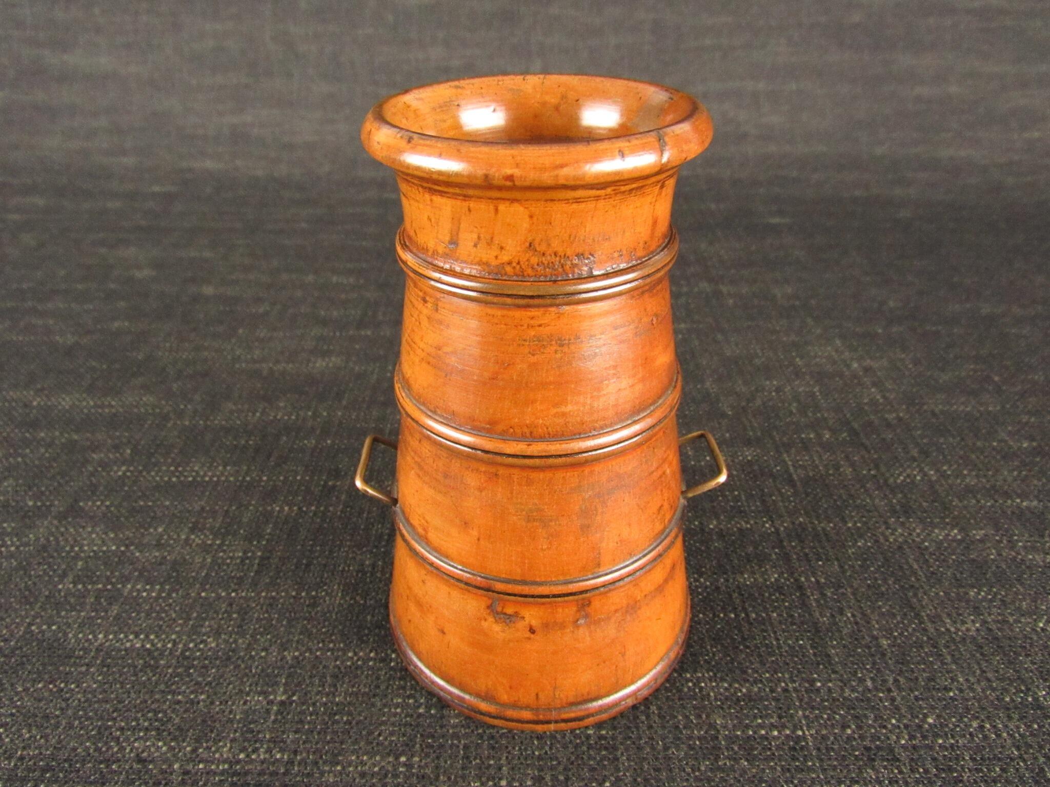 Antique Milk Churn Wooden Match Striker Pot