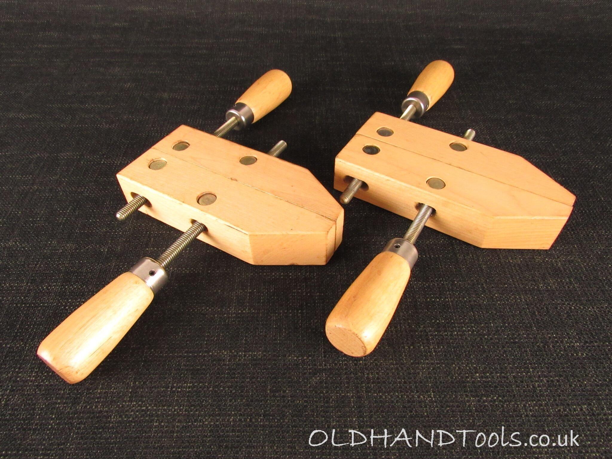 Pair of Wooden Handscrew Clamps - 6 inch