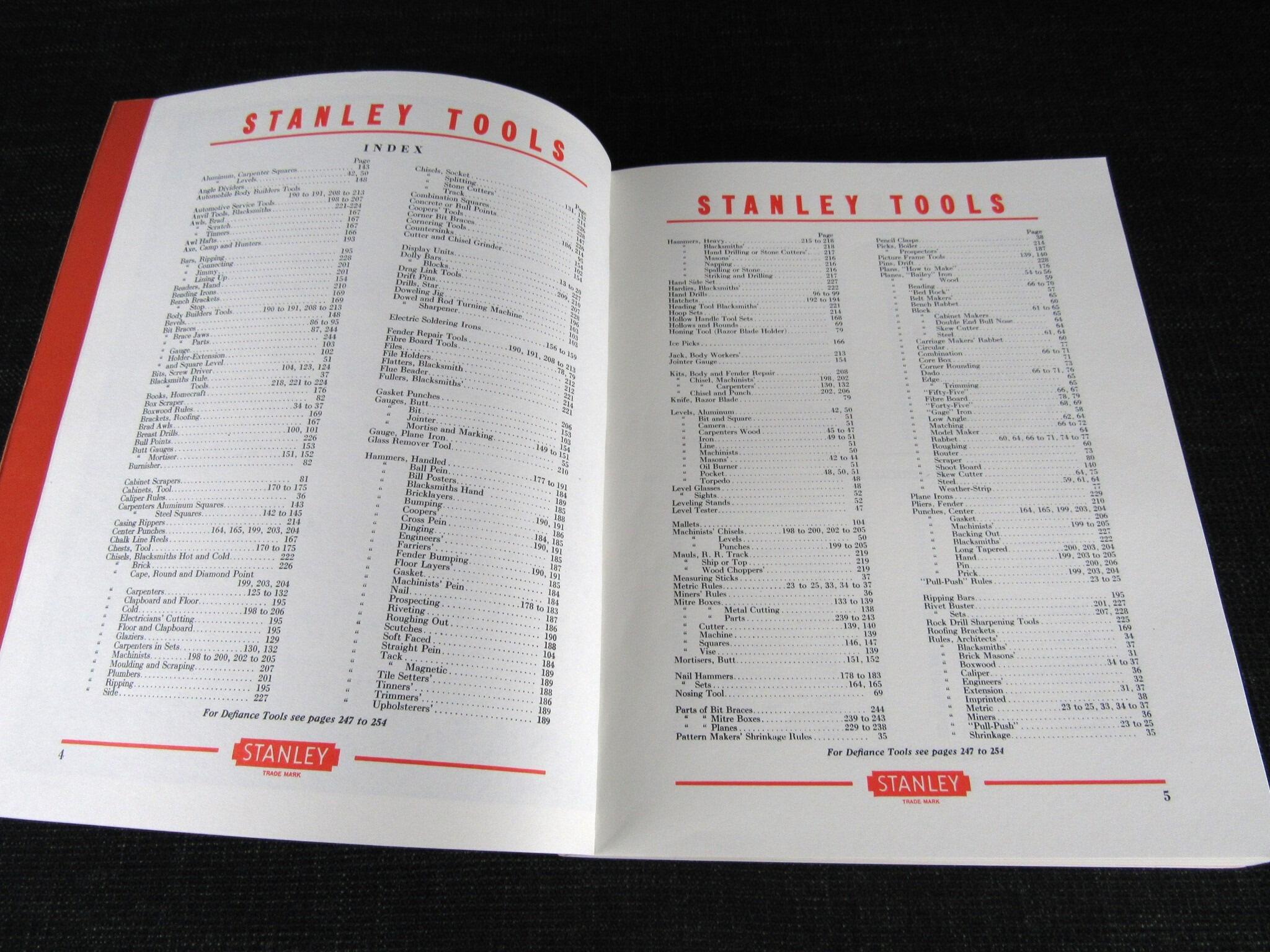 STANLEY Tools Catalogue 139 - Reprint