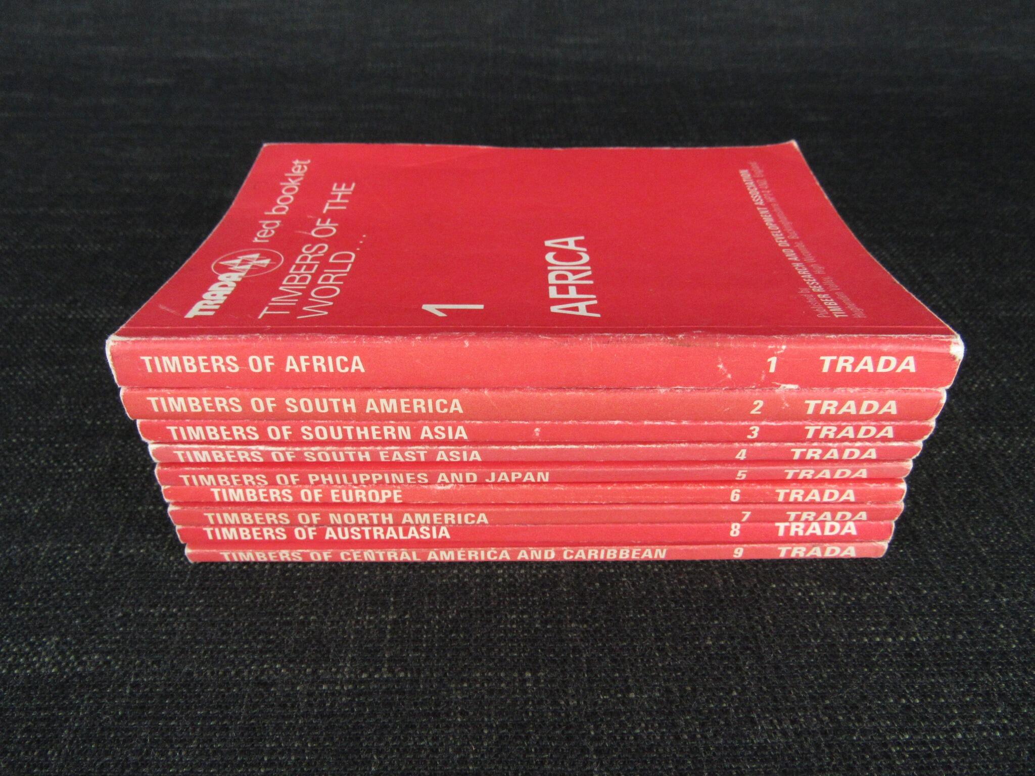 TRADA Red Booklet TIMBERS OF THE WORLD - Full Set of 9 Volumes