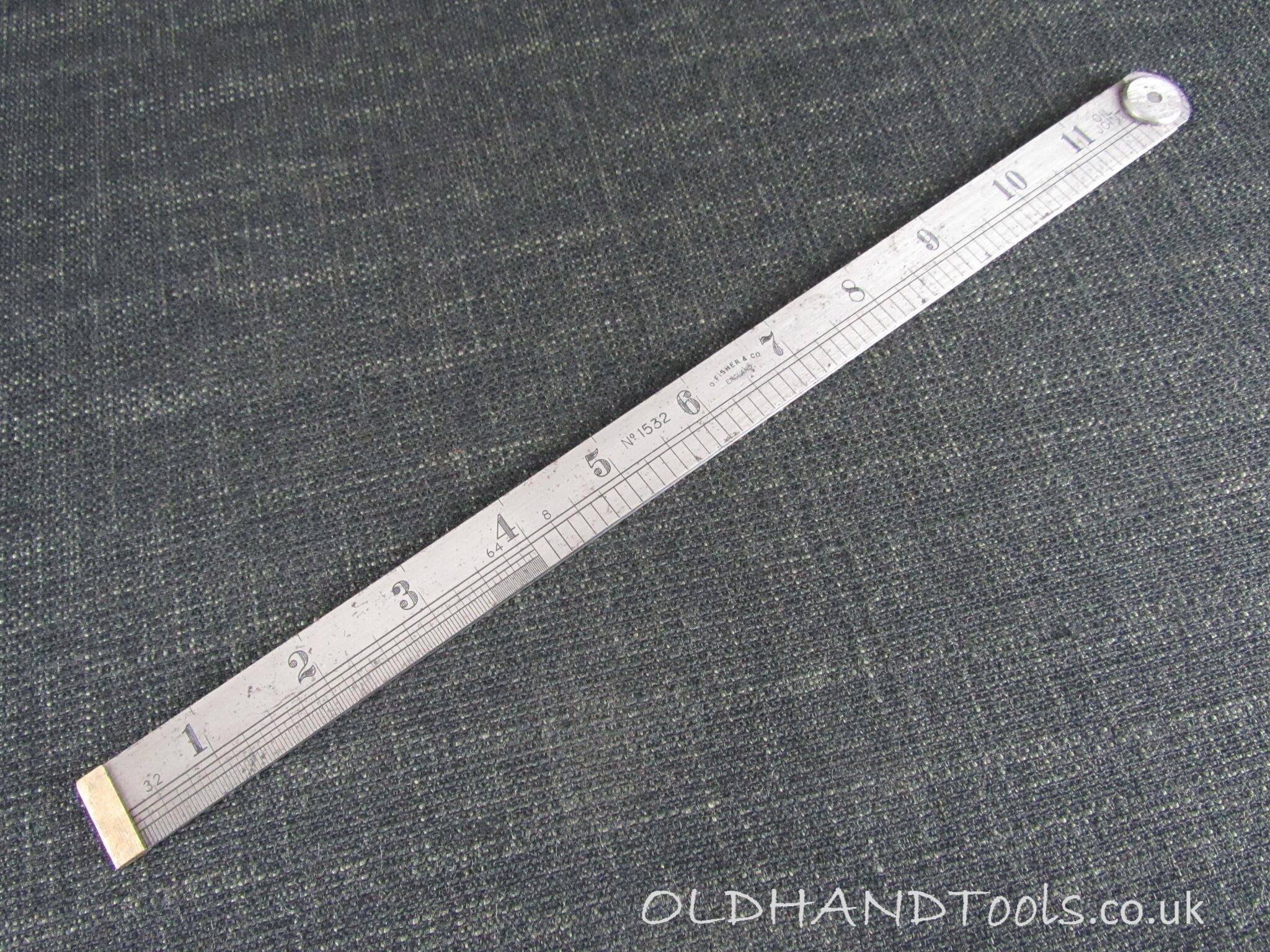 FISHER No 1532 Steel Rule - 2 foot
