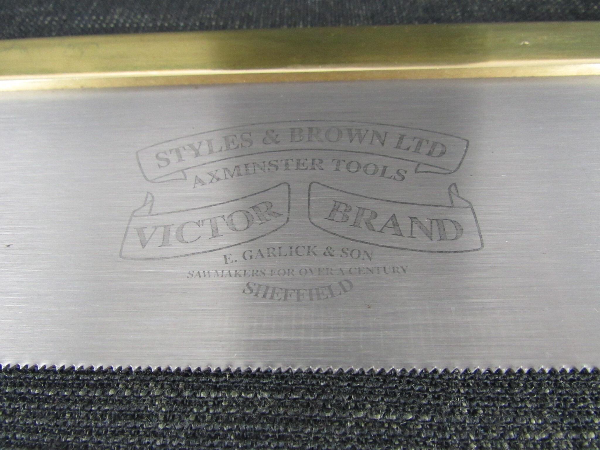STYLES & BROWN Victor Tenon Saw by E GARLICK & SON