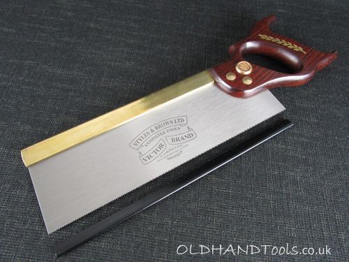 12 inch STYLES & BROWN Victor Tenon Saw by E GARLICK & SON