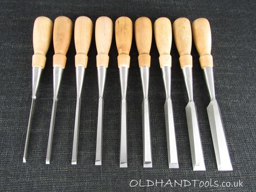 9 LIE NIELSEN Bevel Edge Chisels
