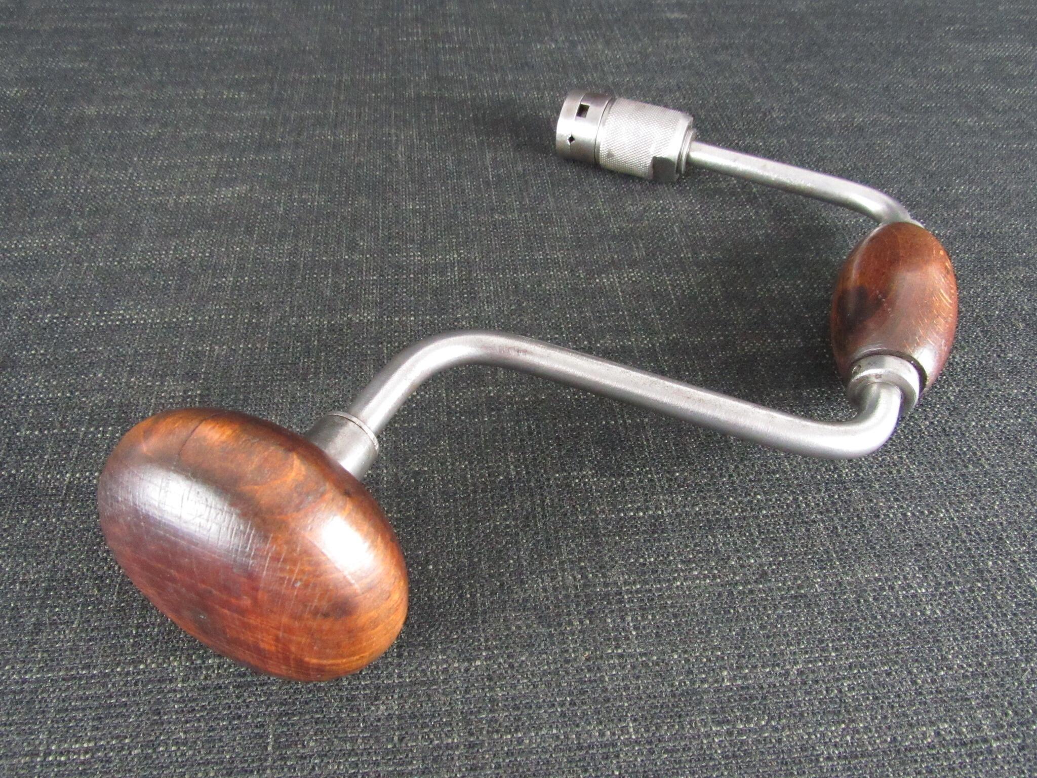 Vintage Swing Brace with Unusual Chuck - Bit Brace