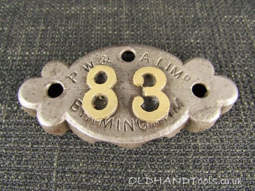 Vintage Cast Iron Number Plates marked PW & A BIRMINGHAM