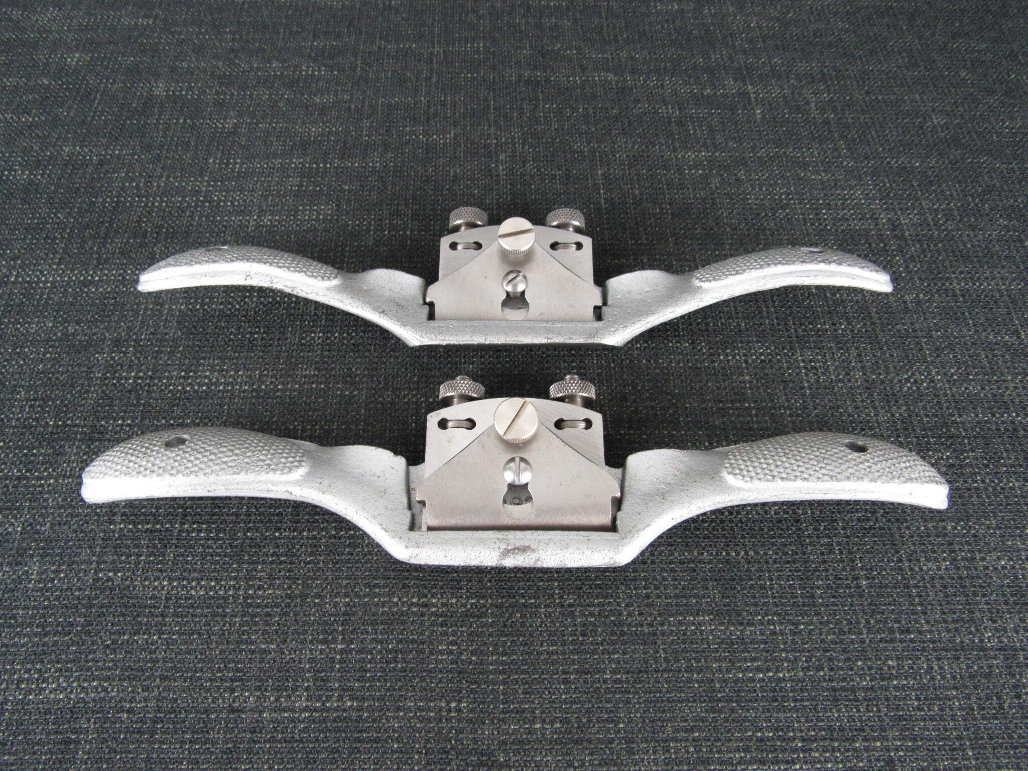 Pair of STANLEY Malleable Iron Spokeshaves - Flat & Curved
