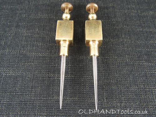 Brass Trammels or Trammel Heads with Steel Points