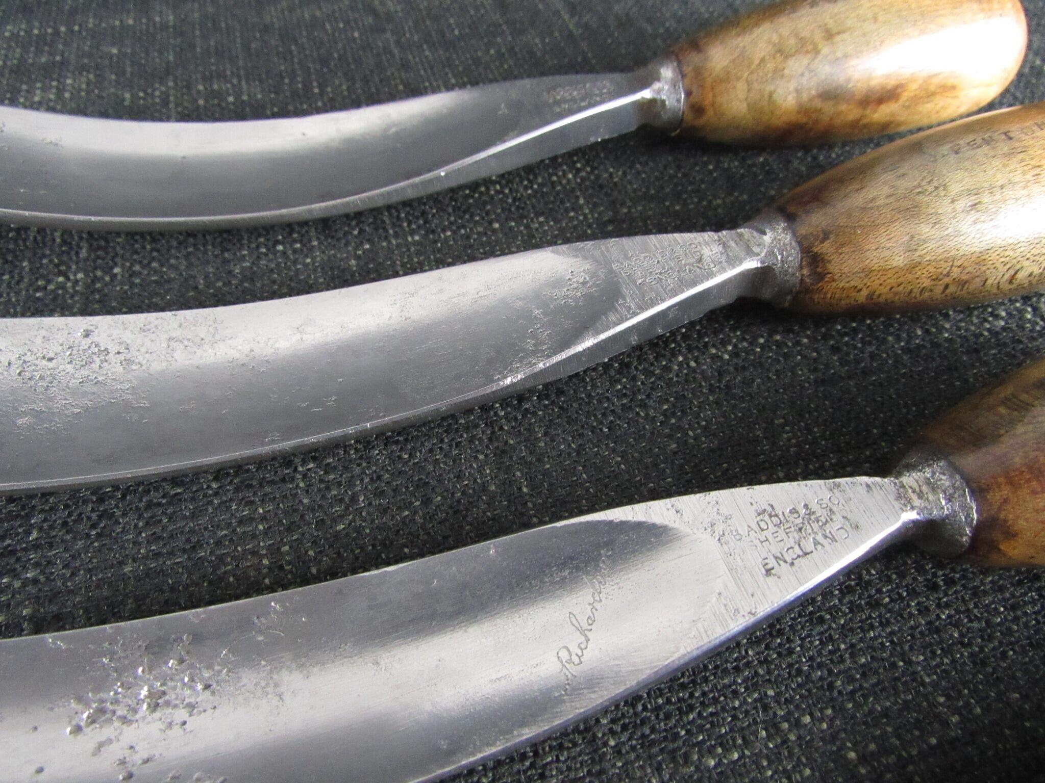 7 JB ADDIS Curved or Sow Back Carving Gouges