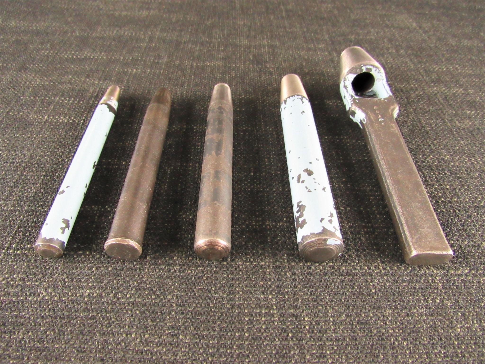 Graduated Group of 5 Wad Punches - Saddler Round Punches