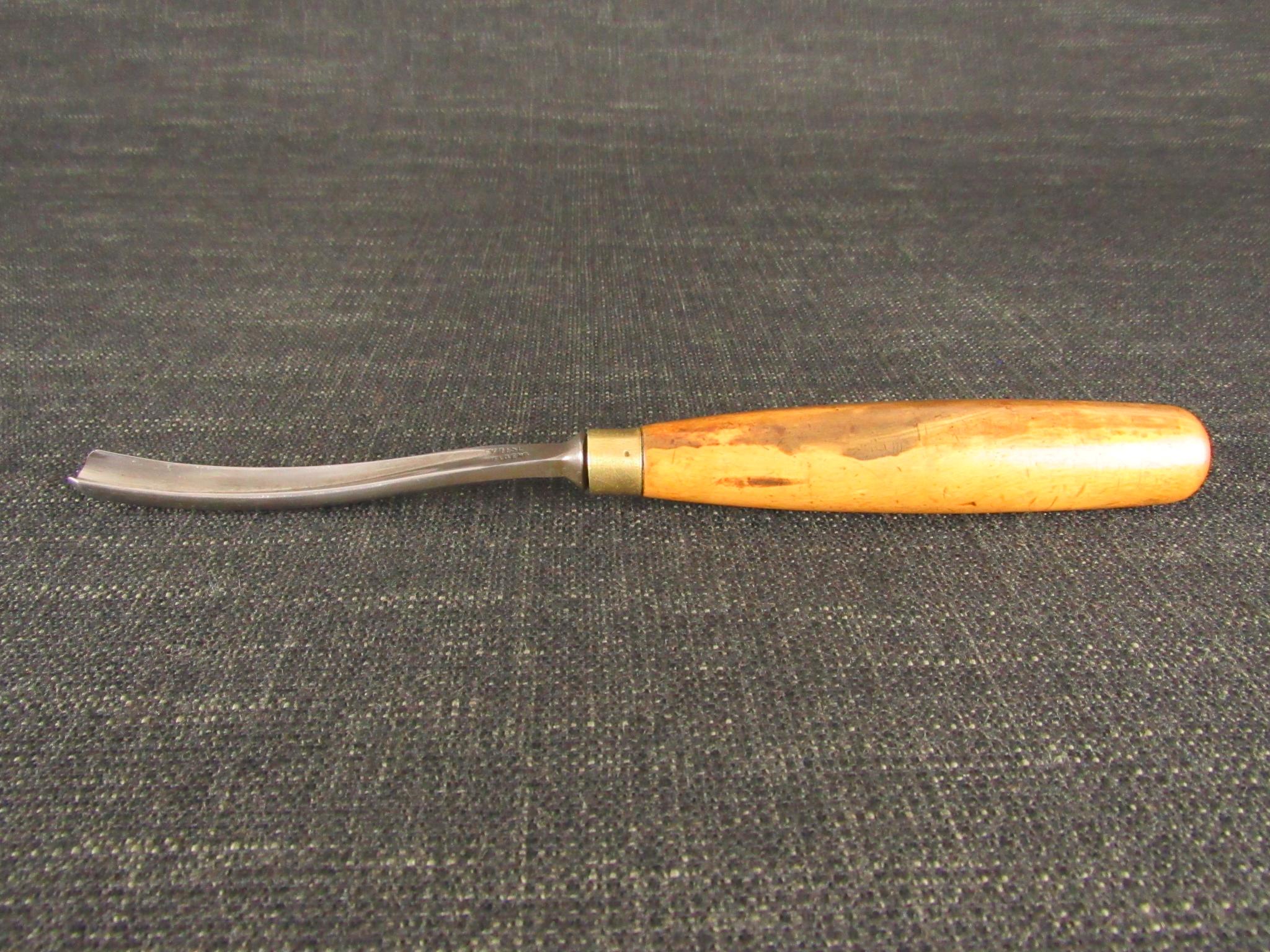 Vintage 3/8 inch ASHLEY ILES Sheffield Curved Carving Gouge