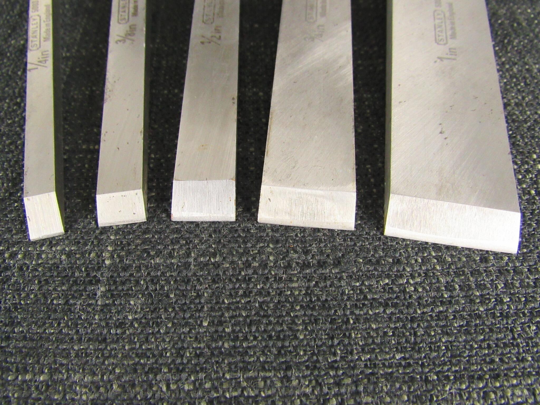 Set of 5 STANLEY 5003 Firmer Chisels Made in England *SOLD*