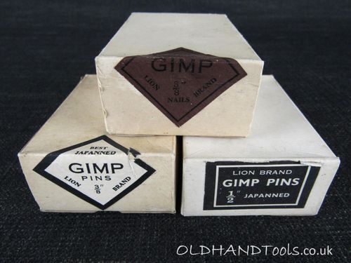 3 Boxes of Vintage LION Brand Gimp Pins - Black & Brown