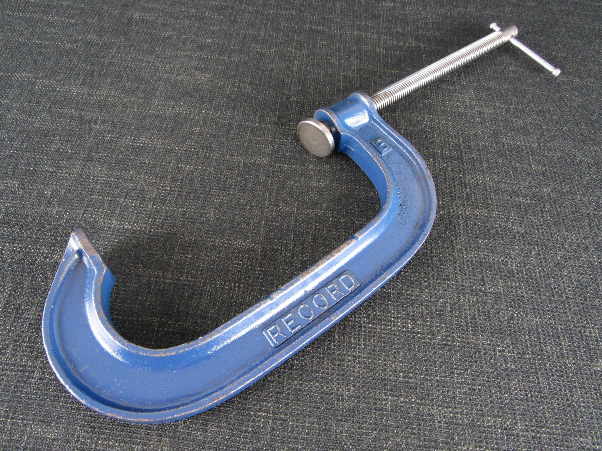 T 6 Inch RECORD 6 inch G Clamp with T Bar Adjuster *SOLD*