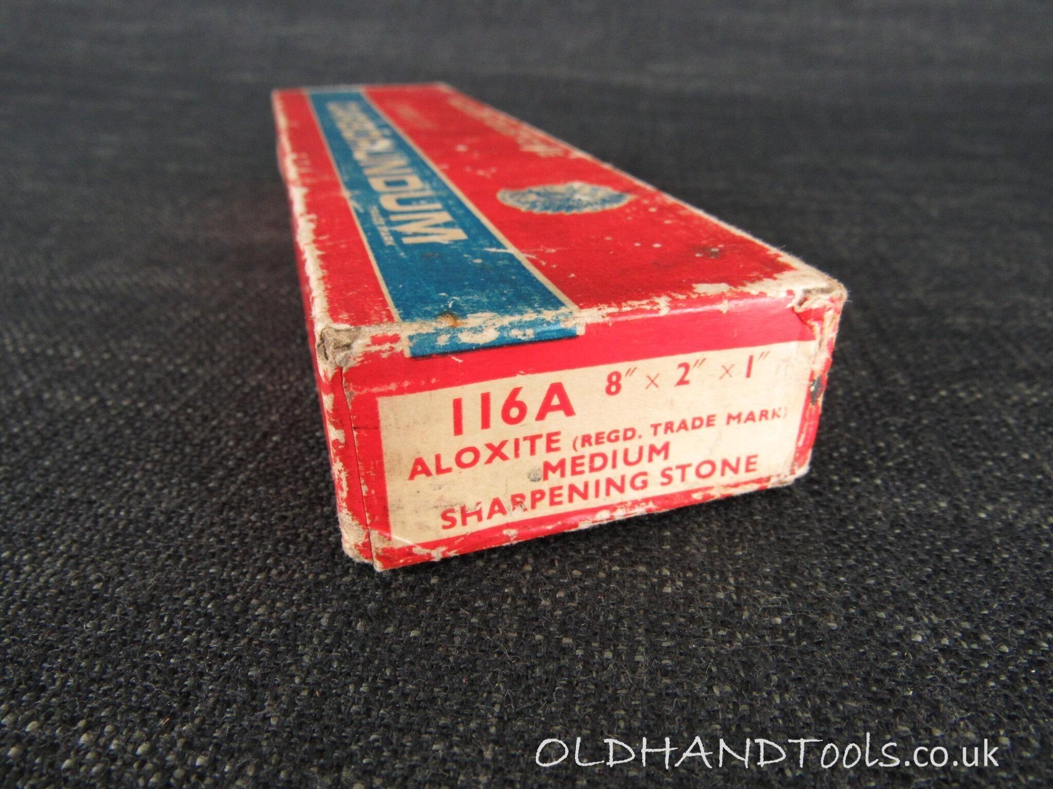 CARBORUNDUM 116A Aloxite Sharpening Stone - Medium Oil Stone *SOLD*