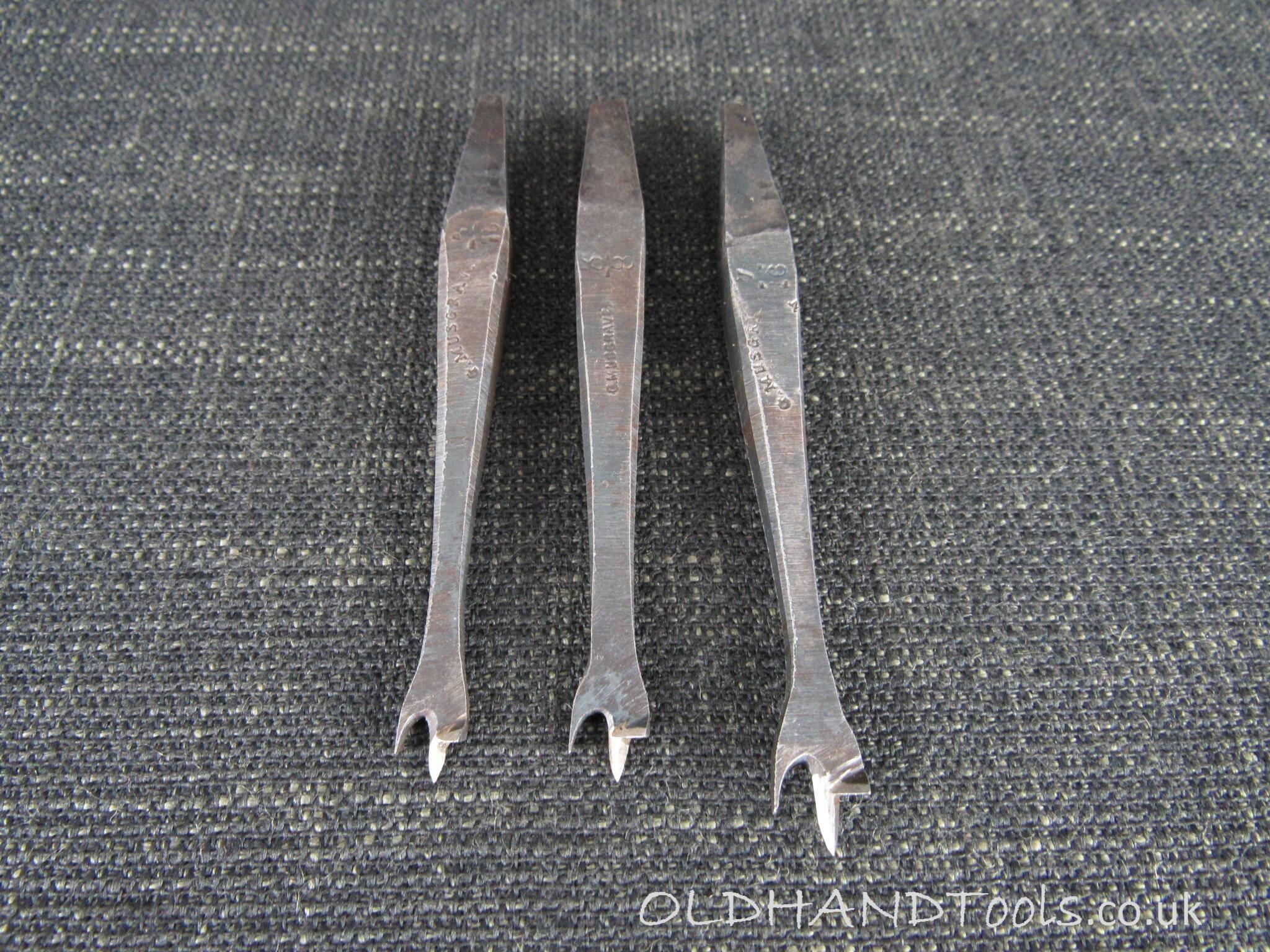 3 Small MUSGRAVE Brace Centre Bits