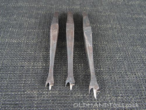 3 Small MUSGRAVE Brace Centre Bits