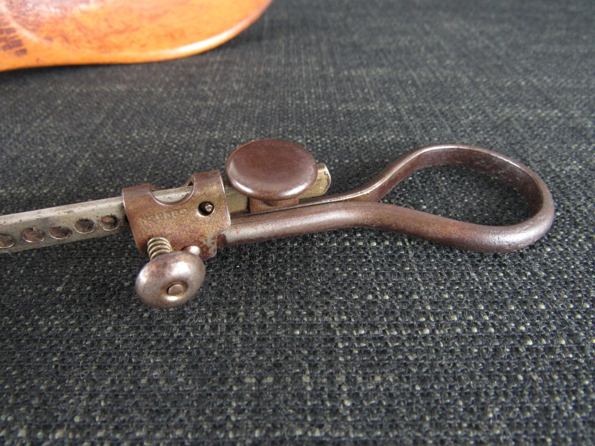 Two Vintage Patent Adjustable Wooden Shoe and Boot Trees