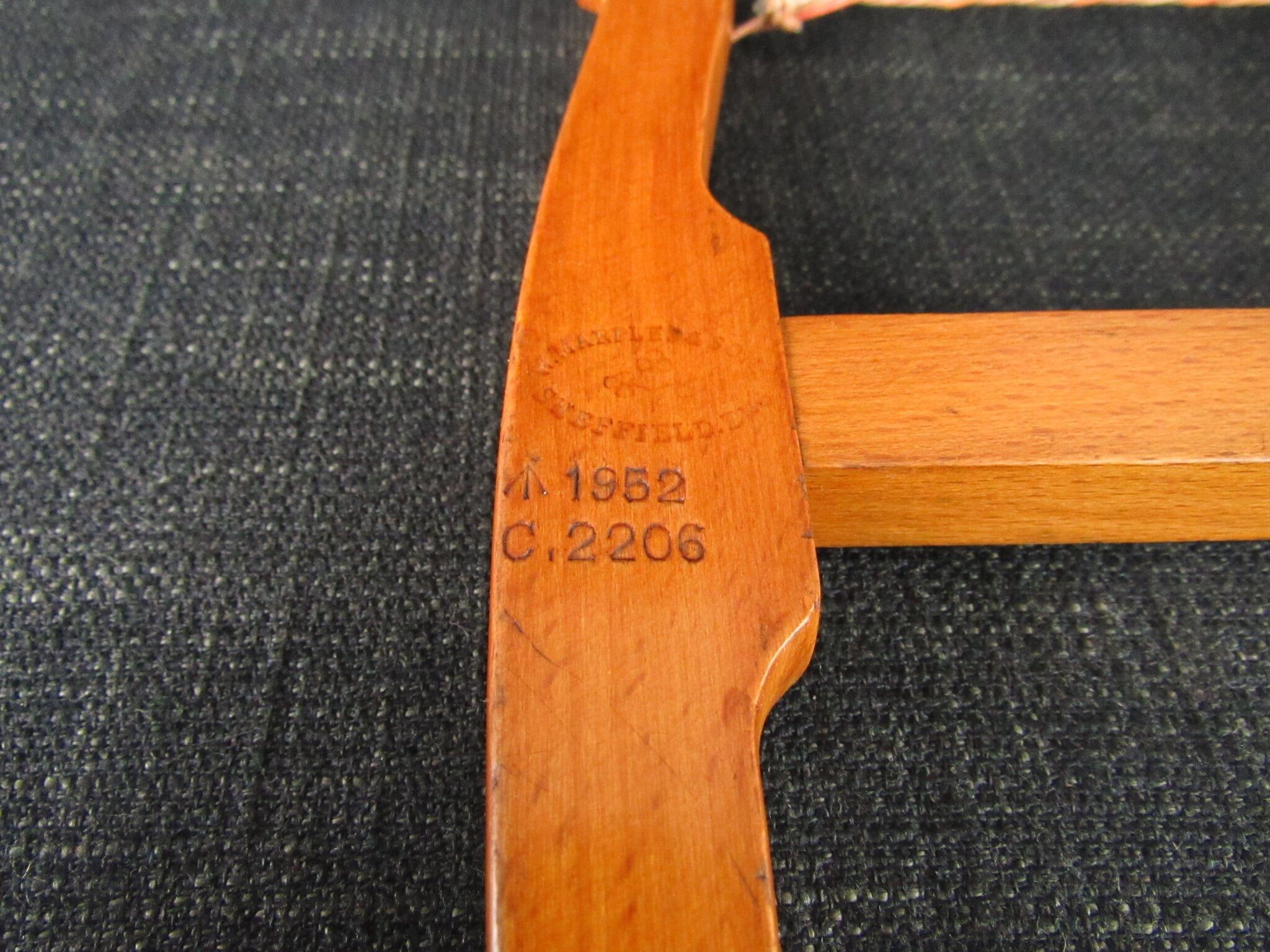 MARPLES Wooden Bow Saw with Military Marks