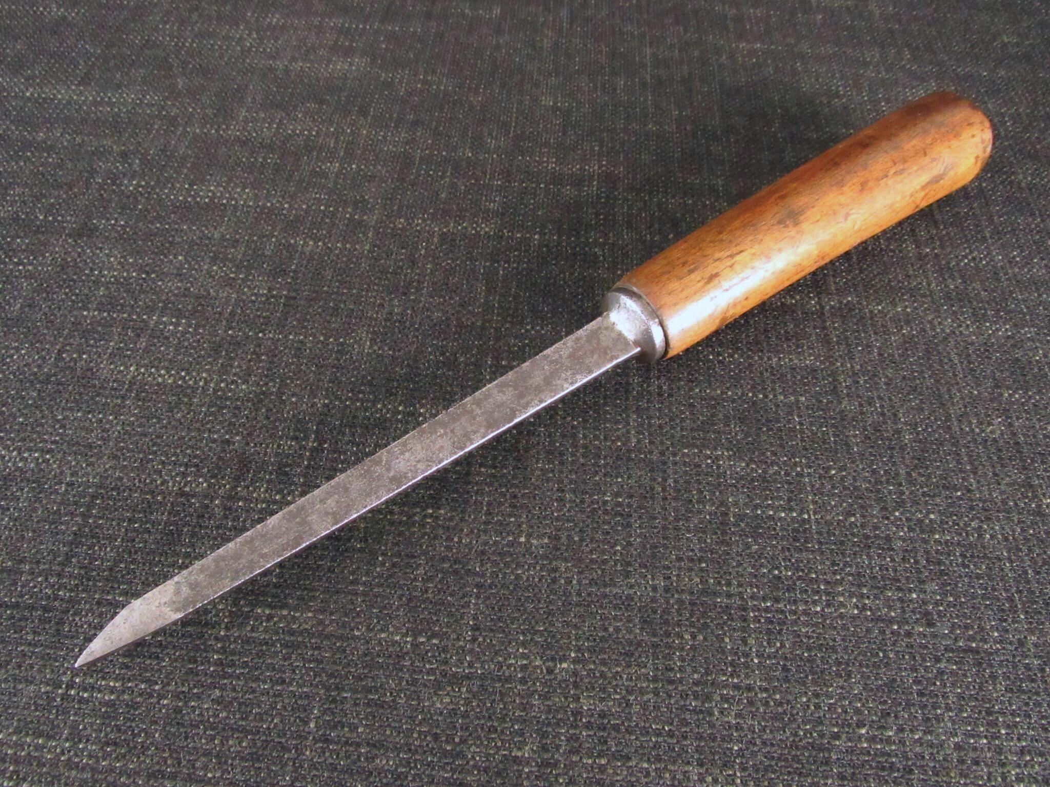 Early GREEN Mortice Chisel - 1/8 inch - Pig Sticker - for restoration
