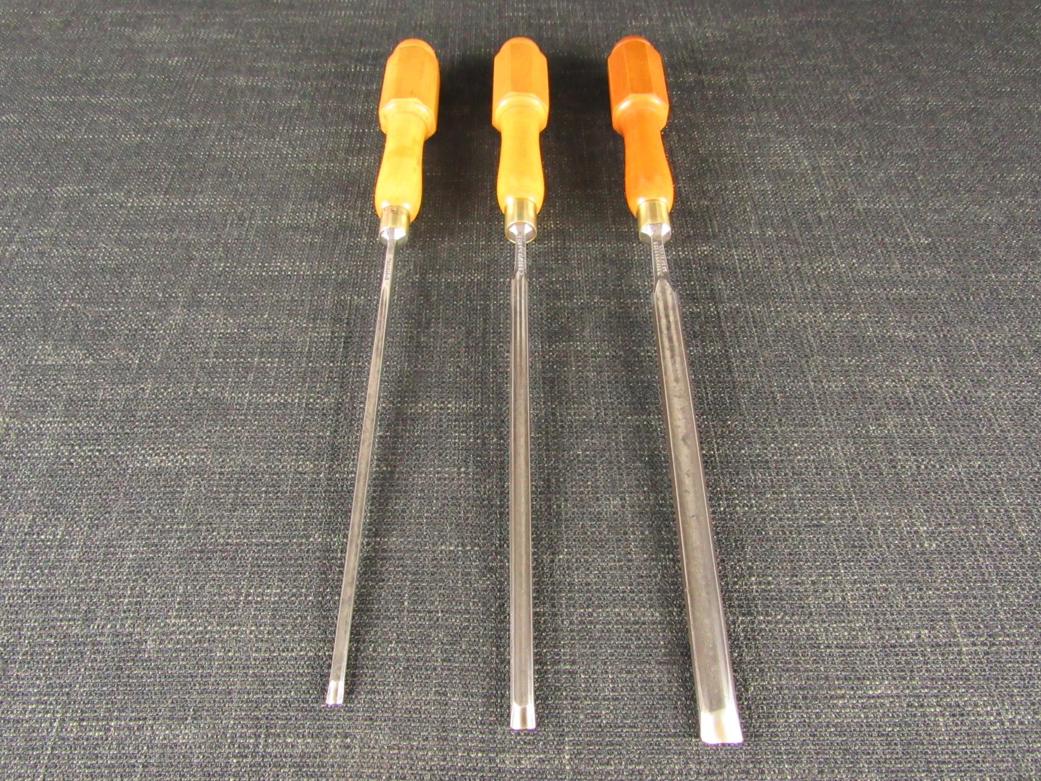 Set of 3 HENRY BROWN & SONS Paring Gouges with London Boxwood Handles ...