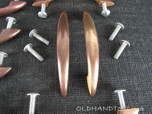 Pair of Vintage Die Cast Brass Cabinet Handles or Drawer Pulls