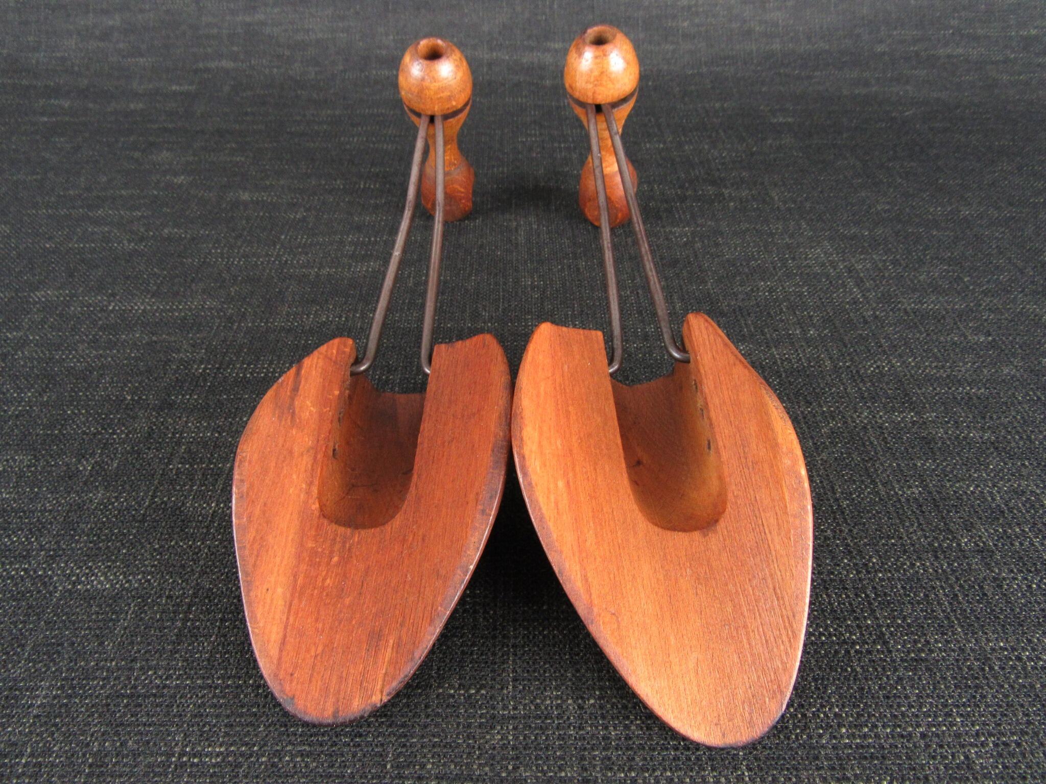 Pair of MELTONIAN Vintage Wooden Shoe Keepers or Trees - Shoe Lasts