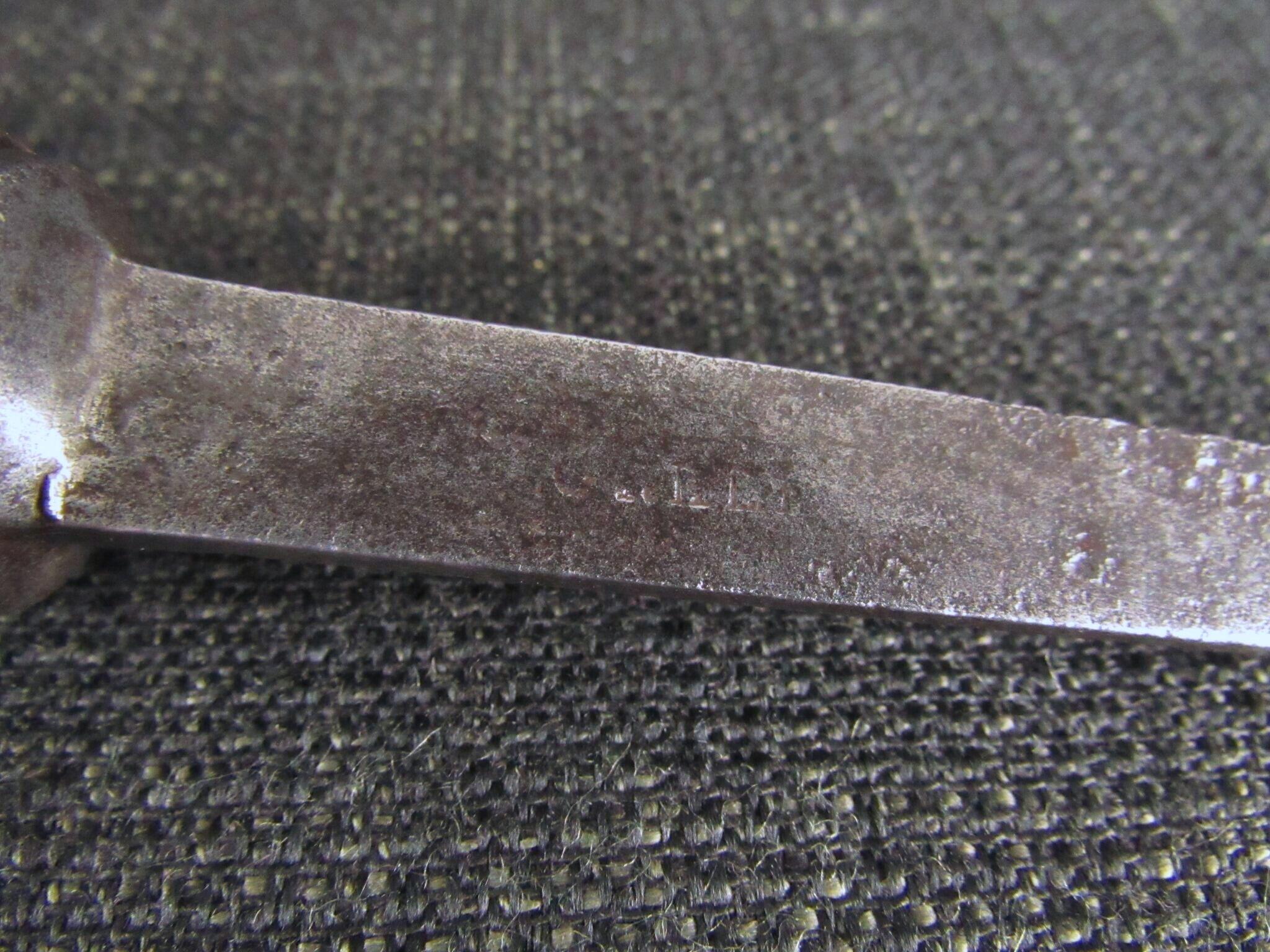 Early GREEN Mortice Chisel - 1/8 inch - Pig Sticker - for restoration