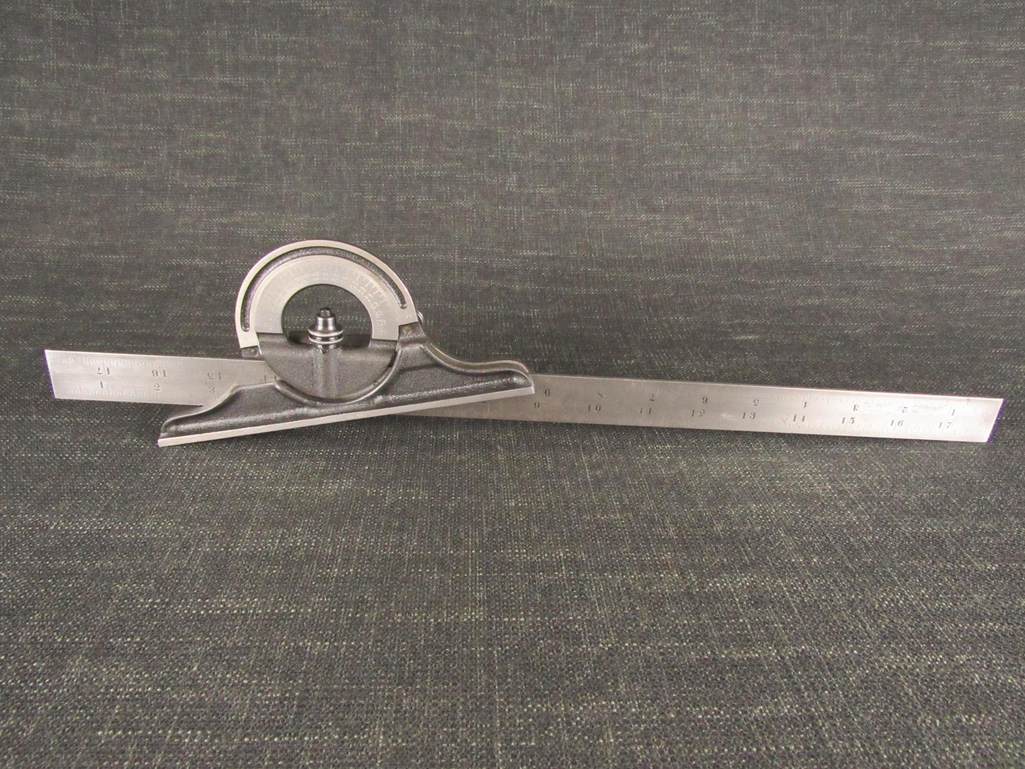 STARRETT 491 Bevel Protractor with 18" Rule *SOLD*