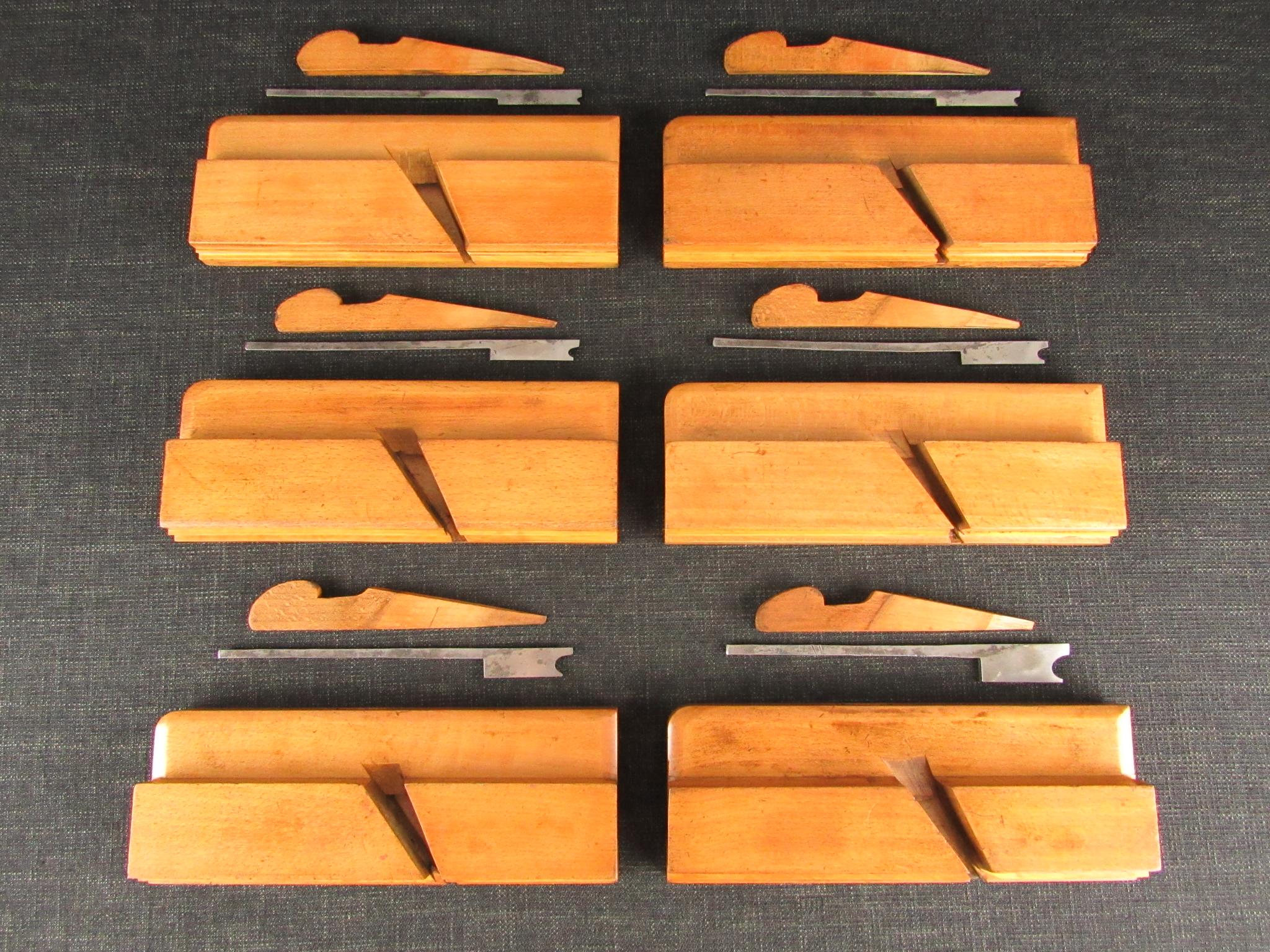 Set of 10 VARVILL Side Bead Moulding Planes