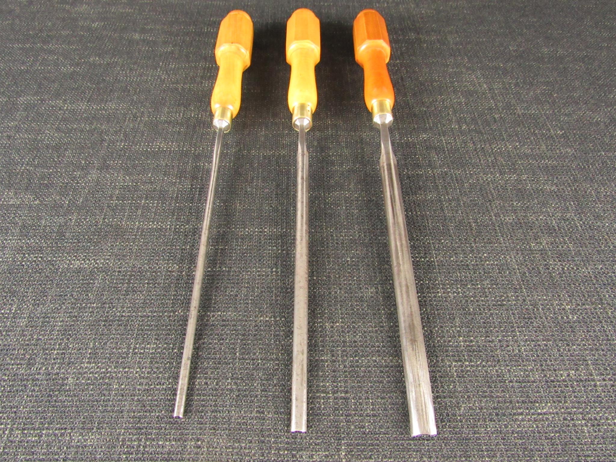 Set of 3 HENRY BROWN & SONS Paring Gouges with London Boxwood Handles ...