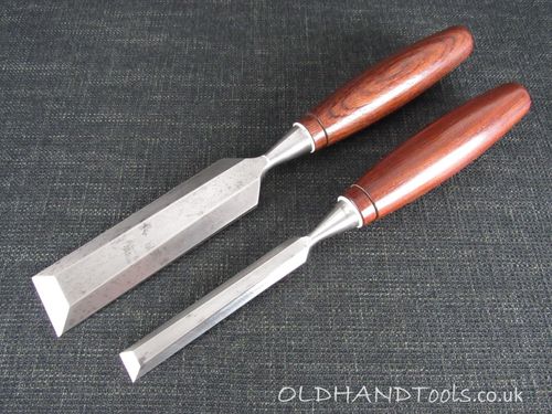 2 MARPLES Bevel Edge Chisels with Rosewood Handles - GoldChip M777