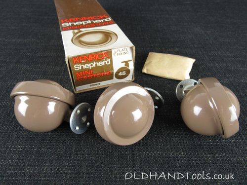 3 Vintage KENRICK SHEPHERD No 46 Castors - 2 inch